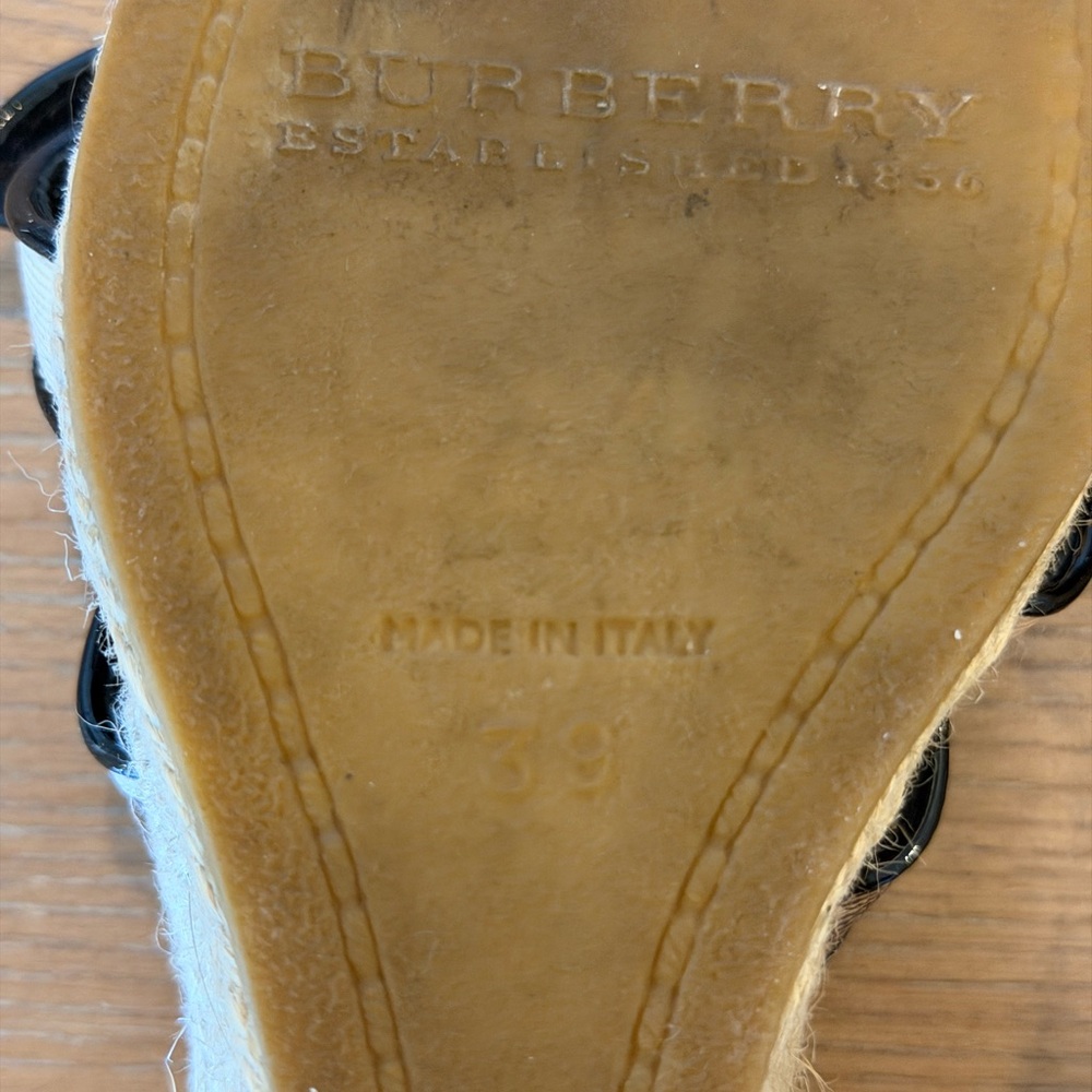 Burberry Nova Check Italian Made Espadrille Heels Womens Size 38 - Picture 6 of 6